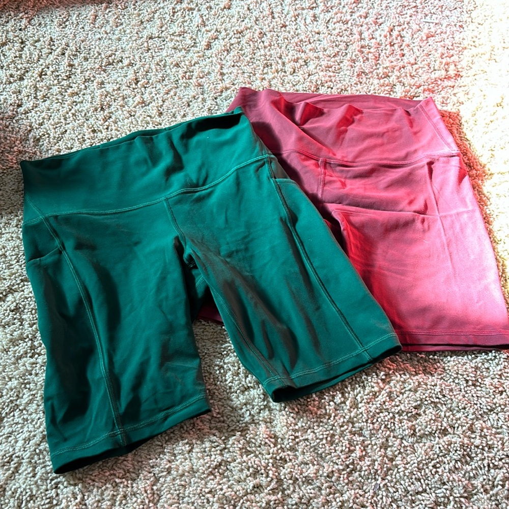 Two pair of Lululemon align shorts size 8
